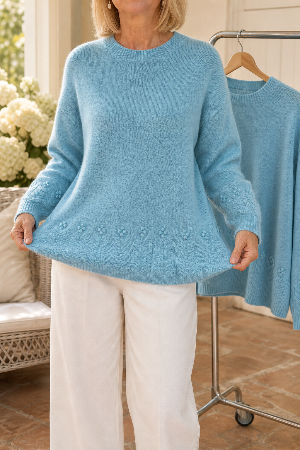 Cablesse – Braided Cable Knit Crew Neck Sweater – Lark & Clover