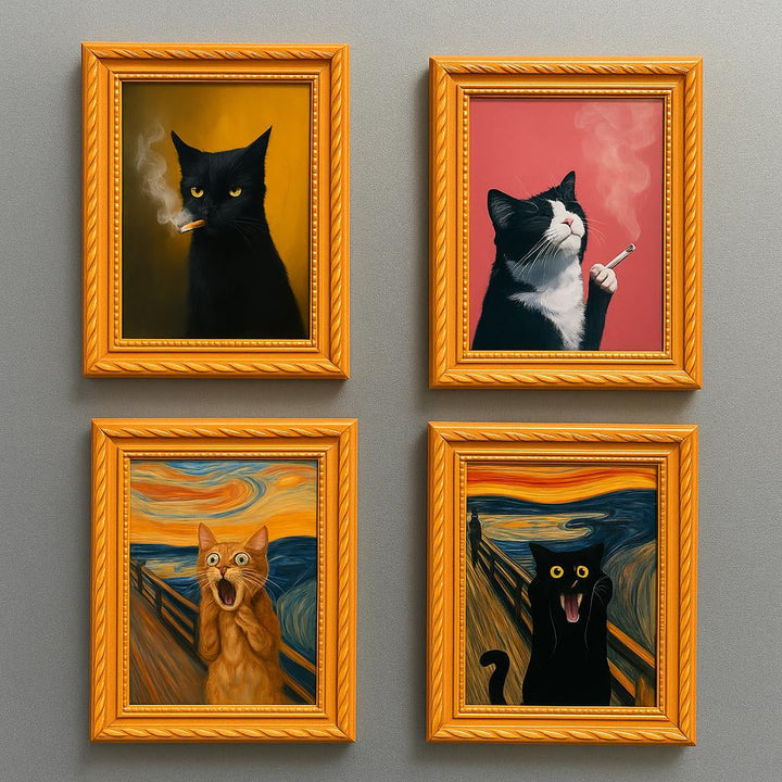 Meowments™ – Decorative Cat Frame Magnets (ALL 4 pieces)