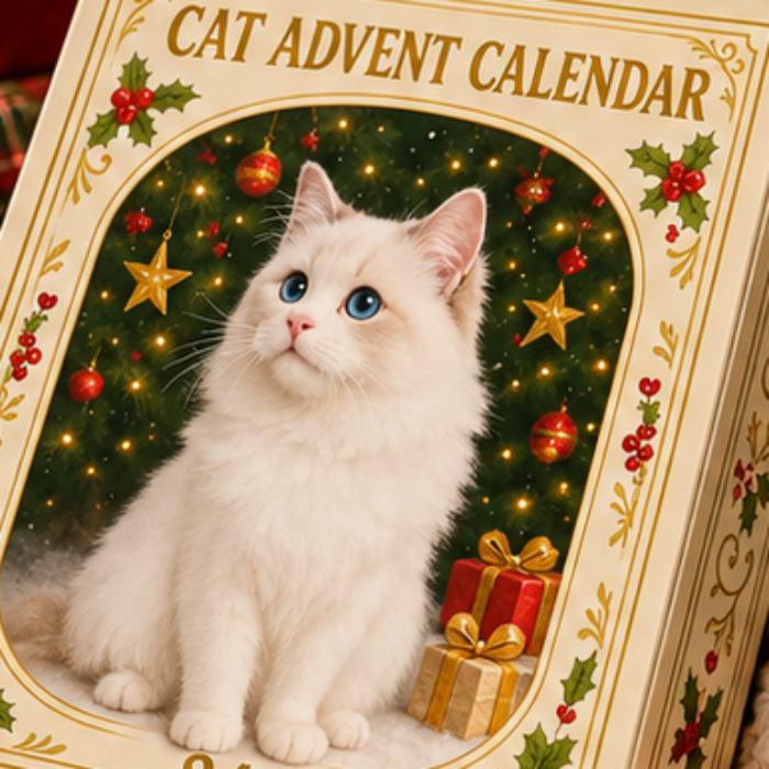 Mistletoe Meow – 24 Cat Acrylic Christmas Ornaments