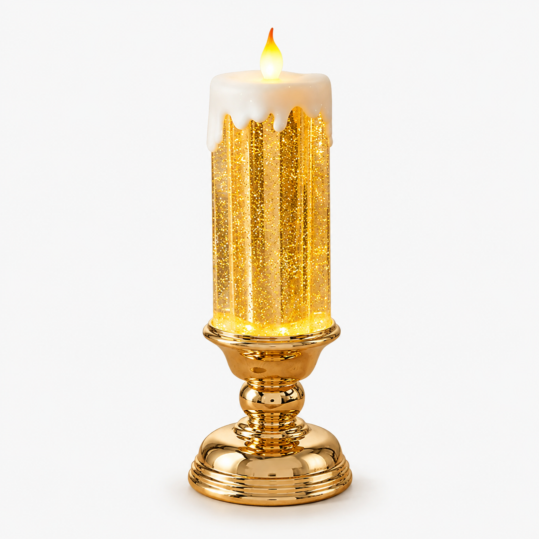 Glowlume – Swirling Glitter LED Glow Candle