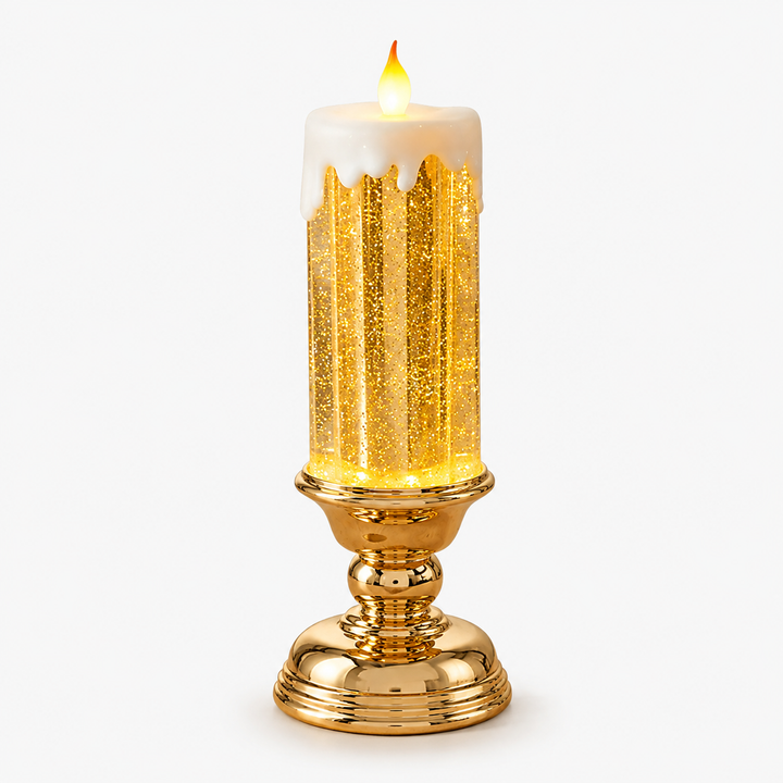 Glowlume – Swirling Glitter LED Glow Candle