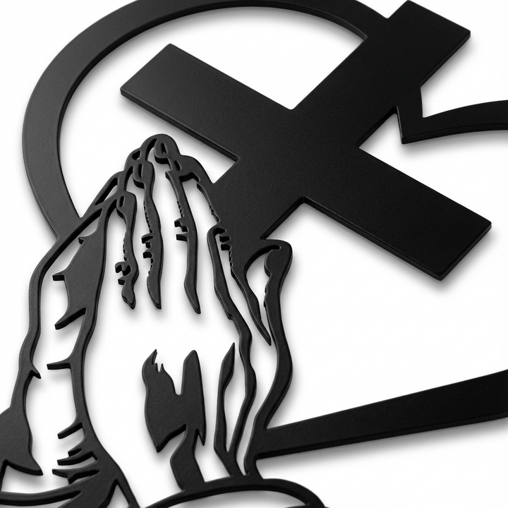 VERITÁ™ – Christian Heart and Cross Metal Wall Decor