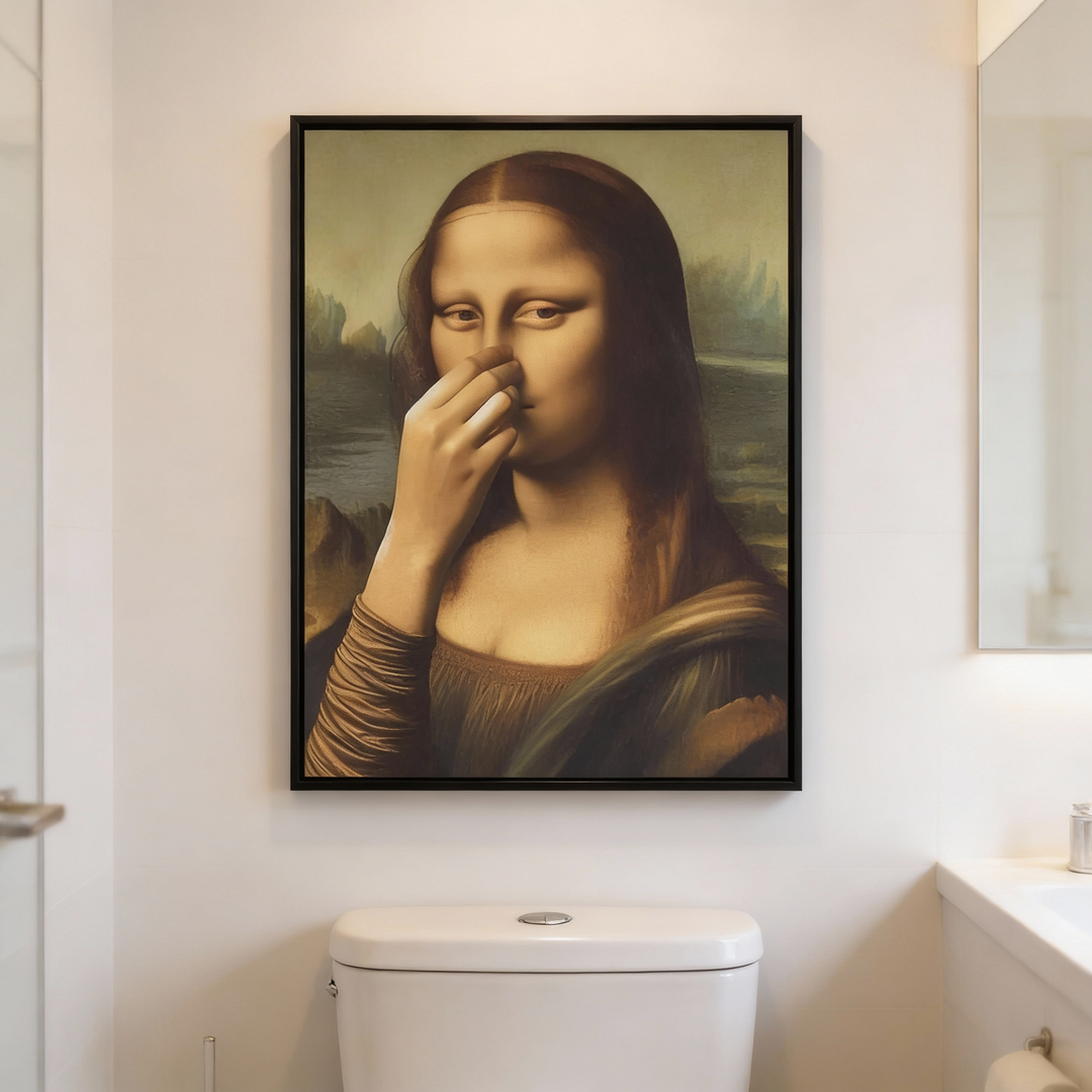 Stinkona™ – Mona Lisa Toilet Humor Print