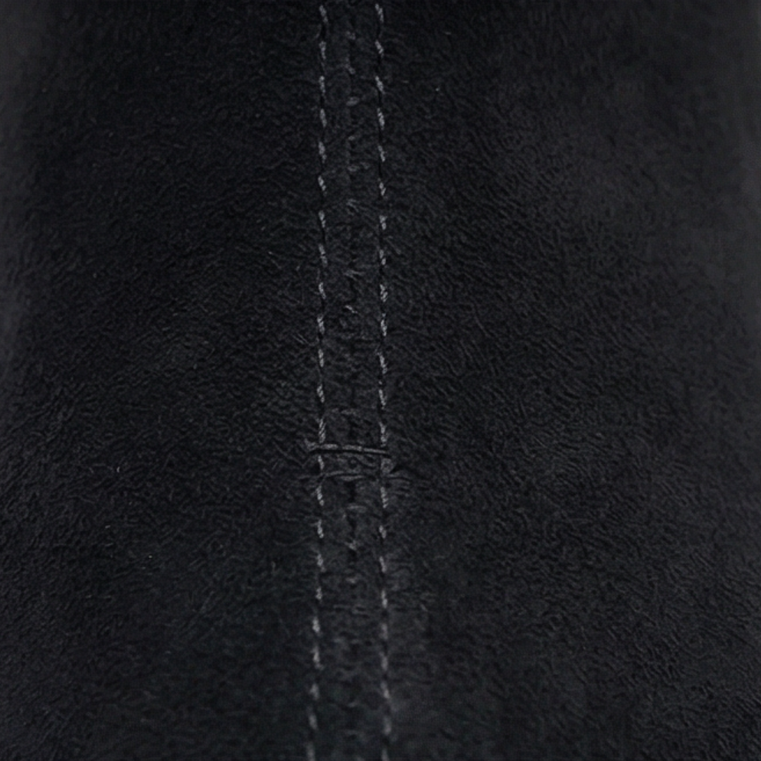 Cozella™ – Knit Cuff Suede Ankle Booties