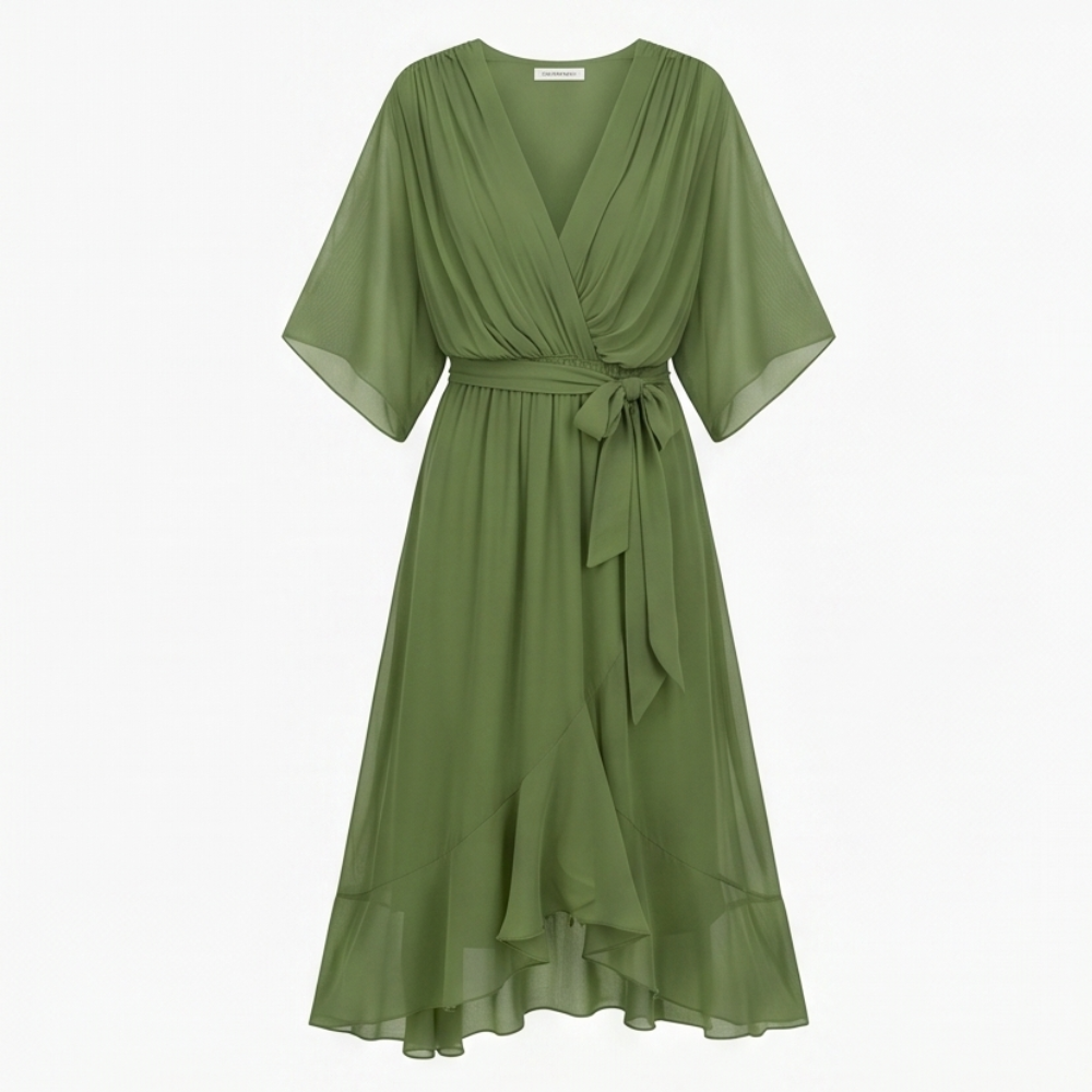 Mirabelle™ – Flowing V-Neck Midi Dress