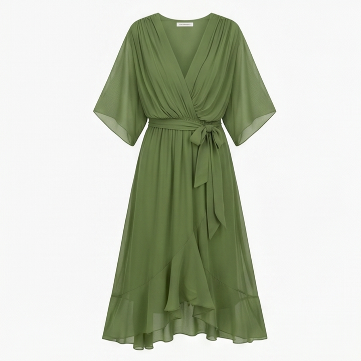 Mirabelle™ – Flowing V-Neck Midi Dress