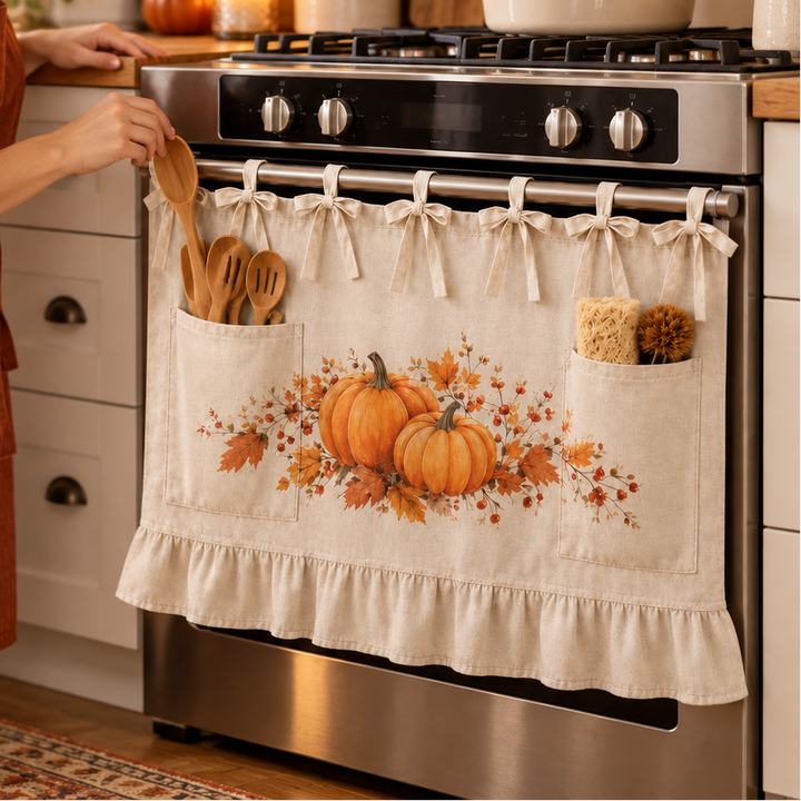 Hearth & Hem – Pumpkin Ruffled Kitchen Handle Skirt