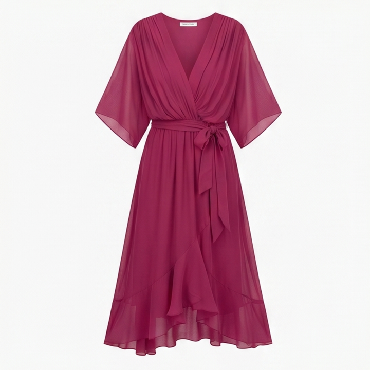 Mirabelle™ – Flowing V-Neck Midi Dress