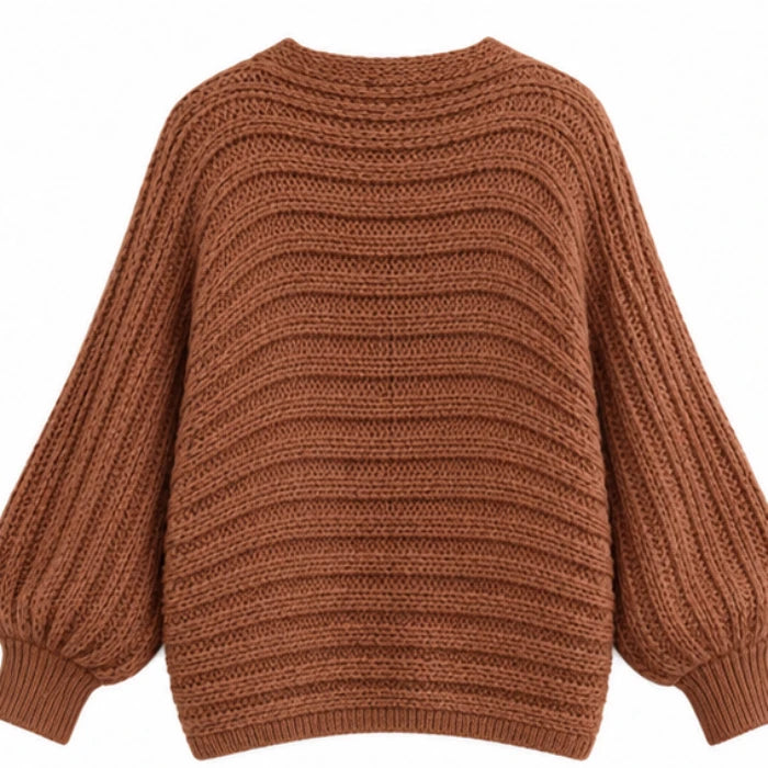 Twistly – Twist-Front Batwing Sleeve Cardigan