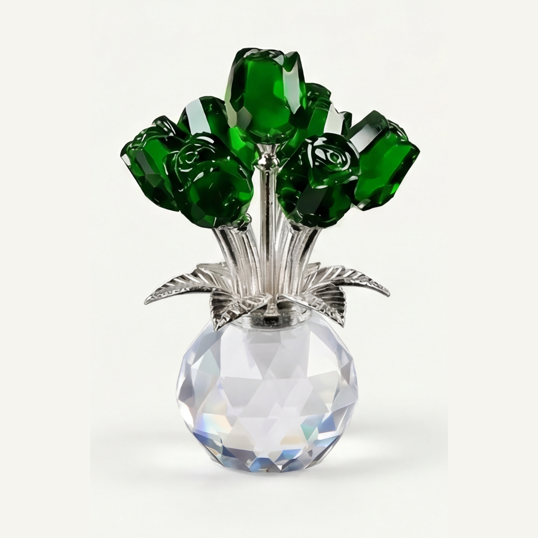 Lumirose™ Crystal Rose Bouquet with Vase