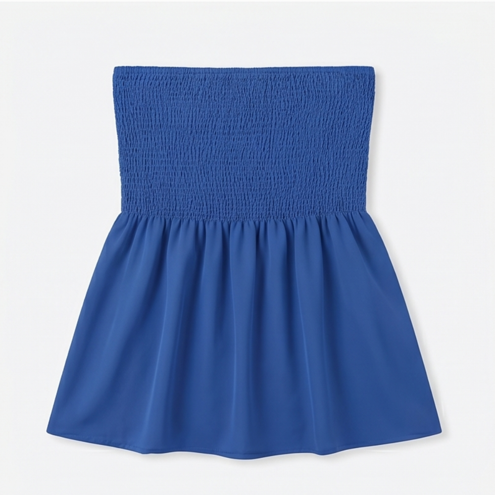 Vellora™ – Strapless Smocked Babydoll Top