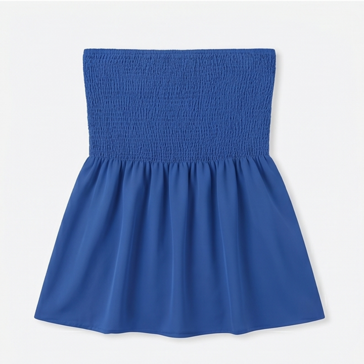 Vellora™ – Strapless Smocked Babydoll Top