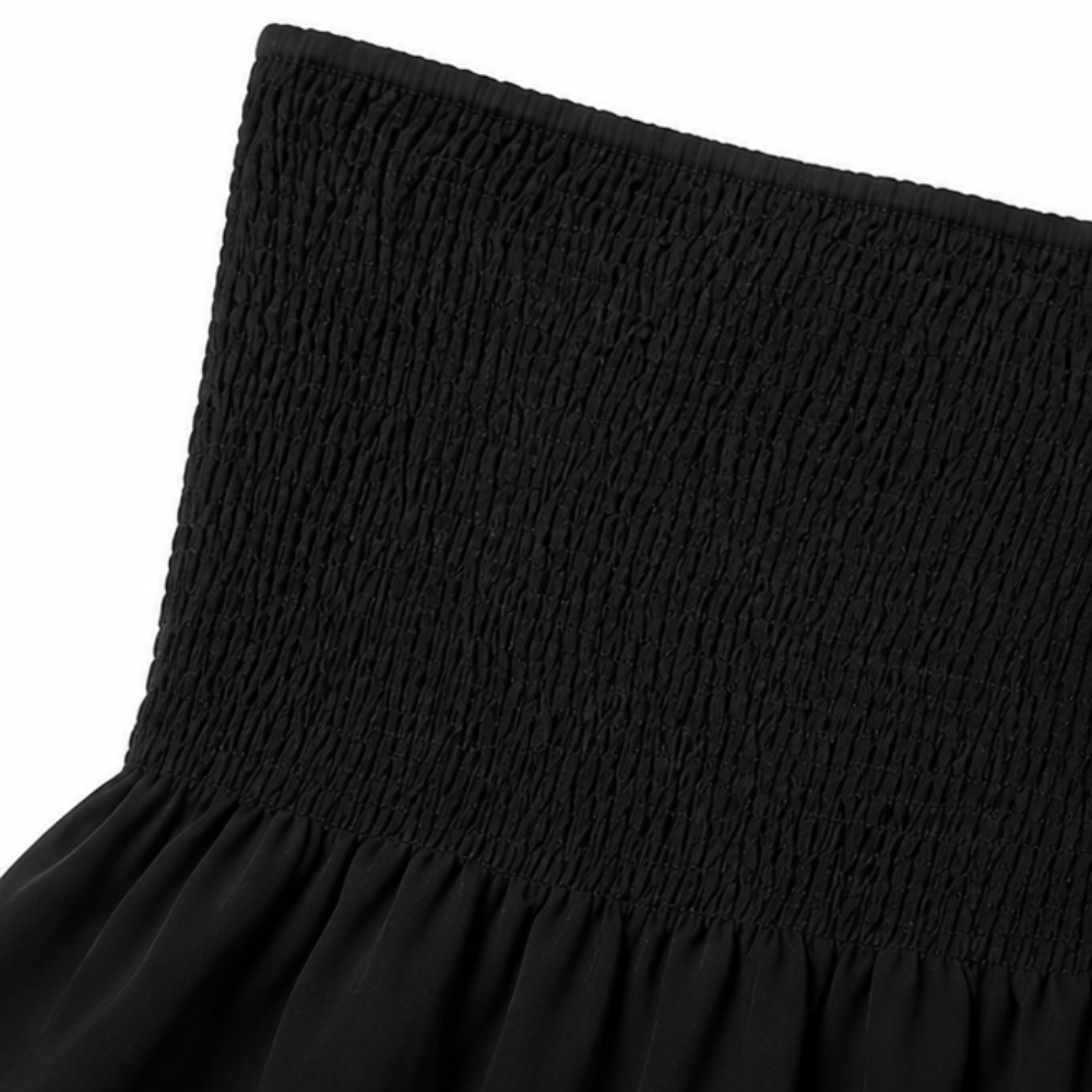 Vellora™ – Strapless Smocked Babydoll Top