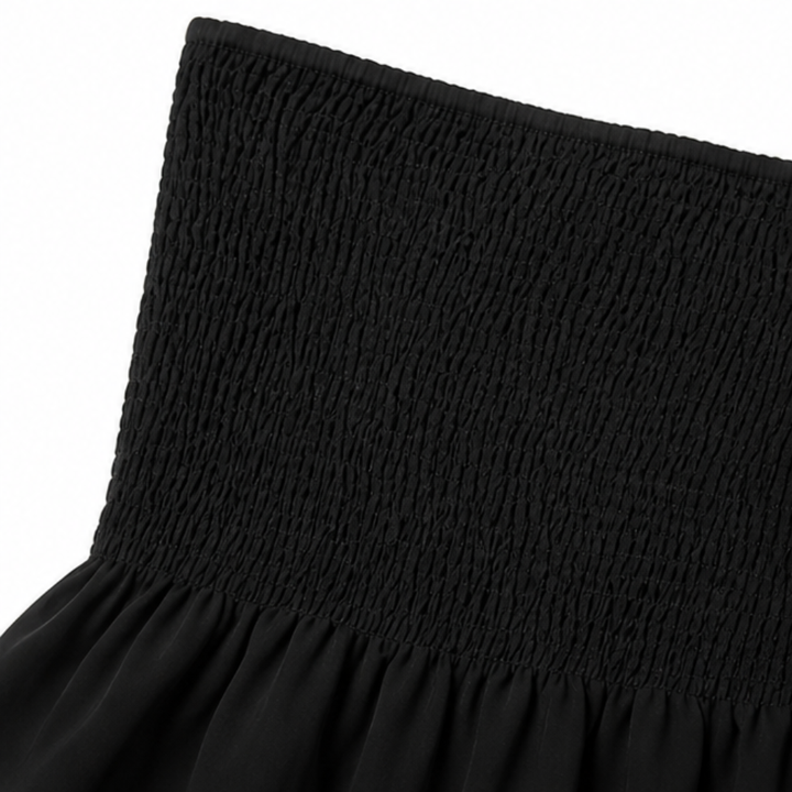 Vellora™ – Strapless Smocked Babydoll Top