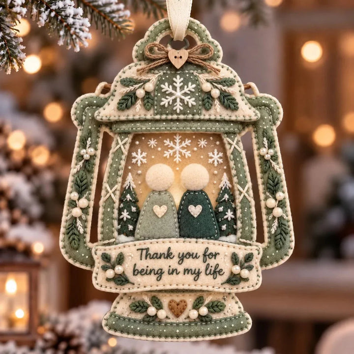 Heartfelt – Layered Felt "Thank You" Keepsake Ornament