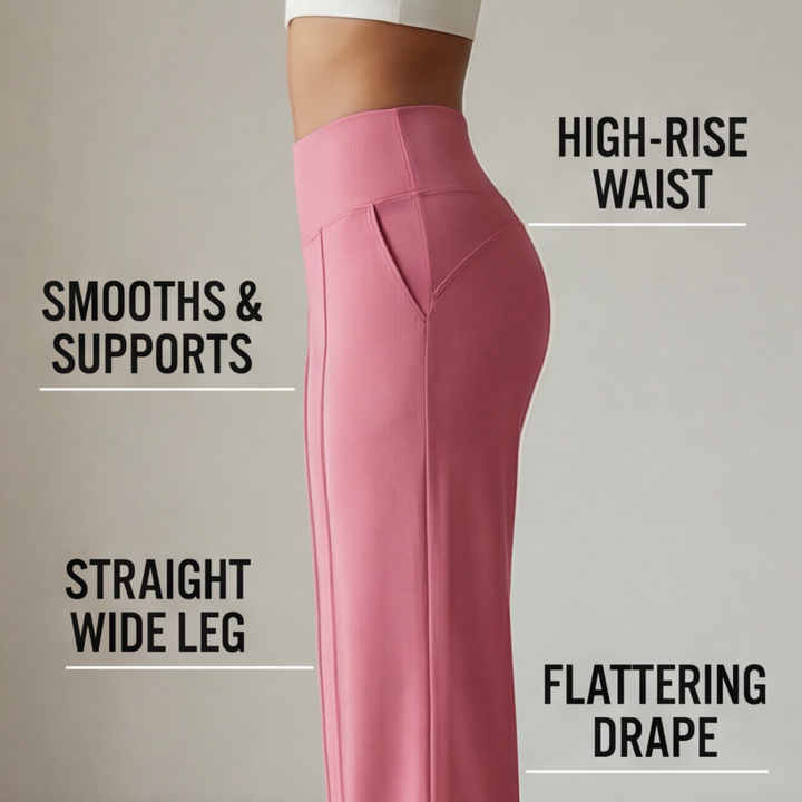 Elyra™ - Wide Leg Yoga Pants with Crossover Waist
