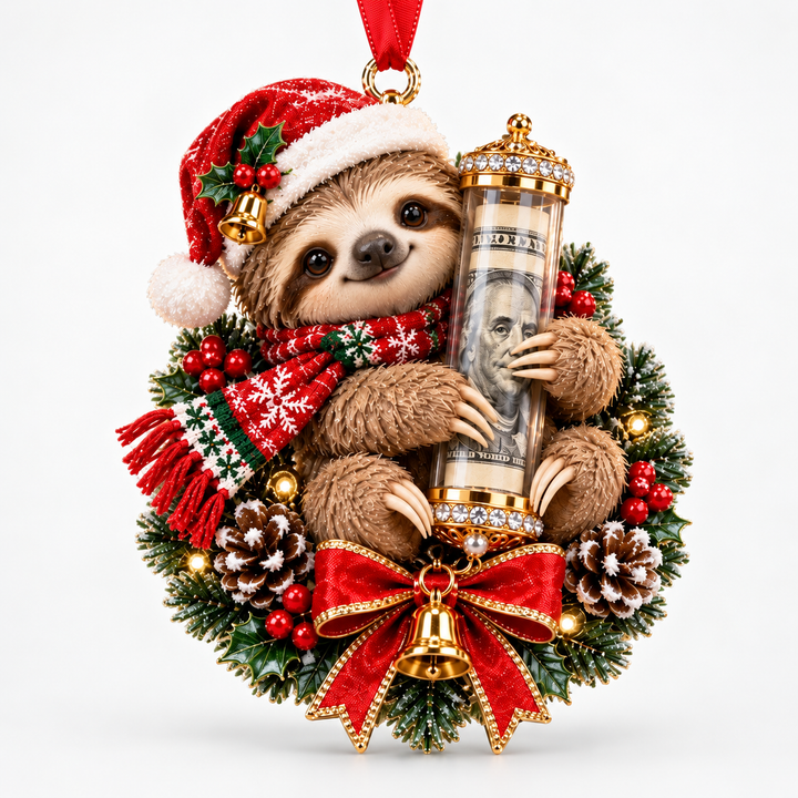 MerryMitts – Plush Animal Christmas Money Ornament