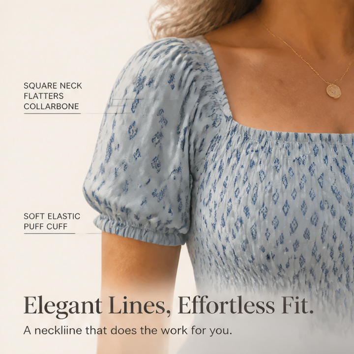 Selaris™ – Smocked Puff Sleeve Maxi Dress
