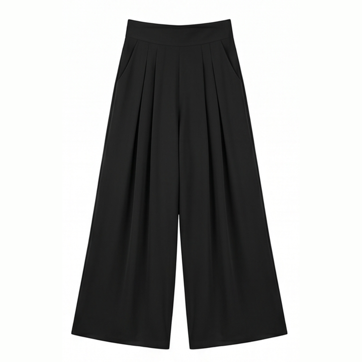 Curvella™ – Flowy Pleated Palazzo Pants for Curvy Comfort