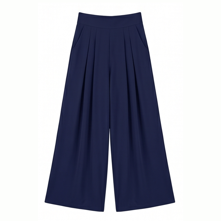 Curvella™ – Flowy Pleated Palazzo Pants for Curvy Comfort