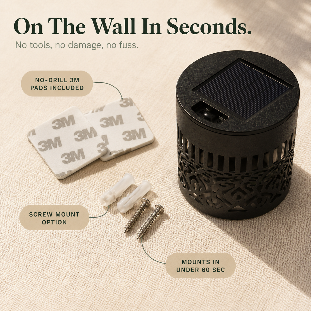 Veluna™ – Solar Mandala Projector Wall Light for Outdoor Garden Decor