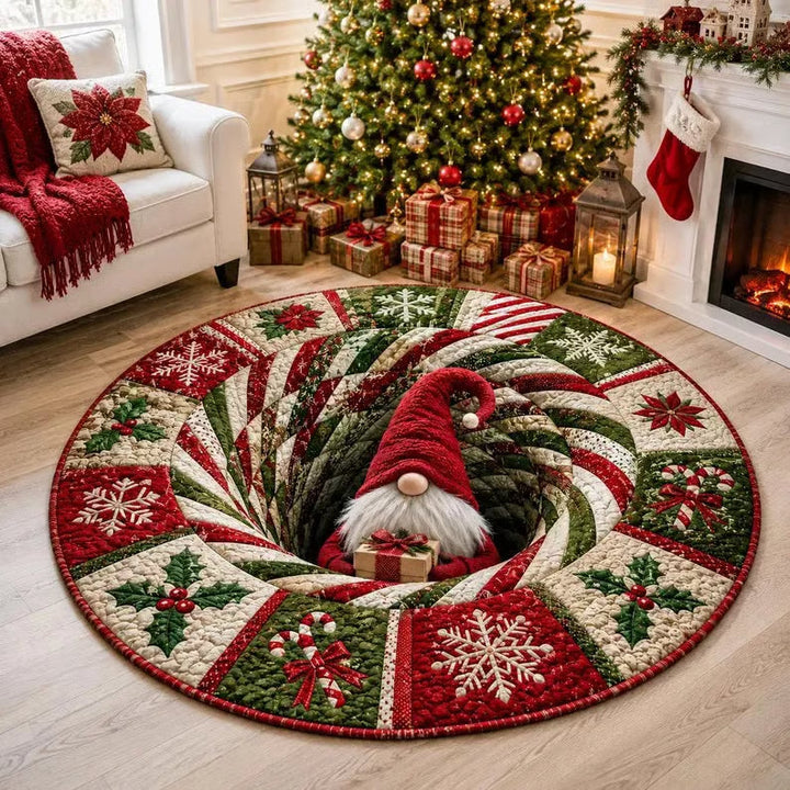 Merry Mirage – 3D Swirl Quilted Christmas Rug