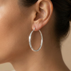 Lumara™ - Diamond-Cut Hoop Earrings