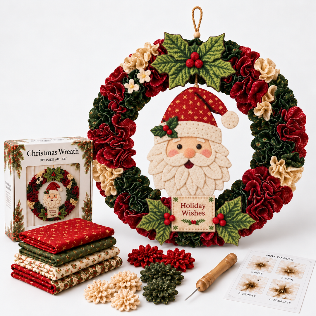 Foldera – No-Sew Poke Fabric Wreath Kit