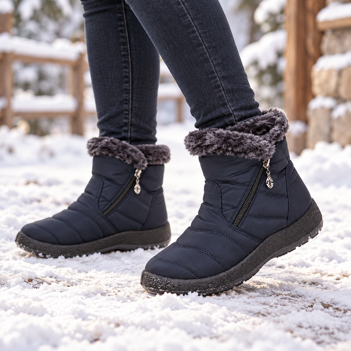 Lunavia – Plush-Lined Zipper Ankle Boots