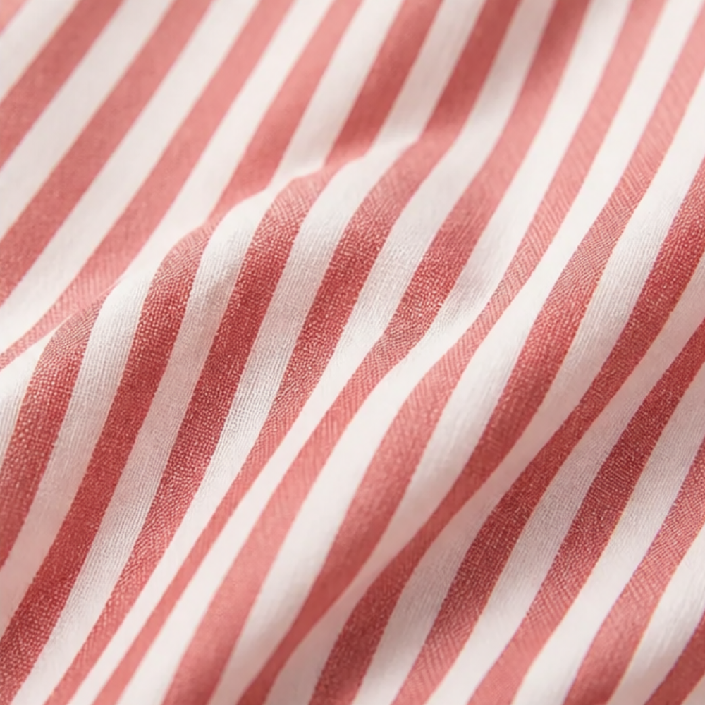 Solène™ Striped Sailor Collar Blouse with Puff Sleeves