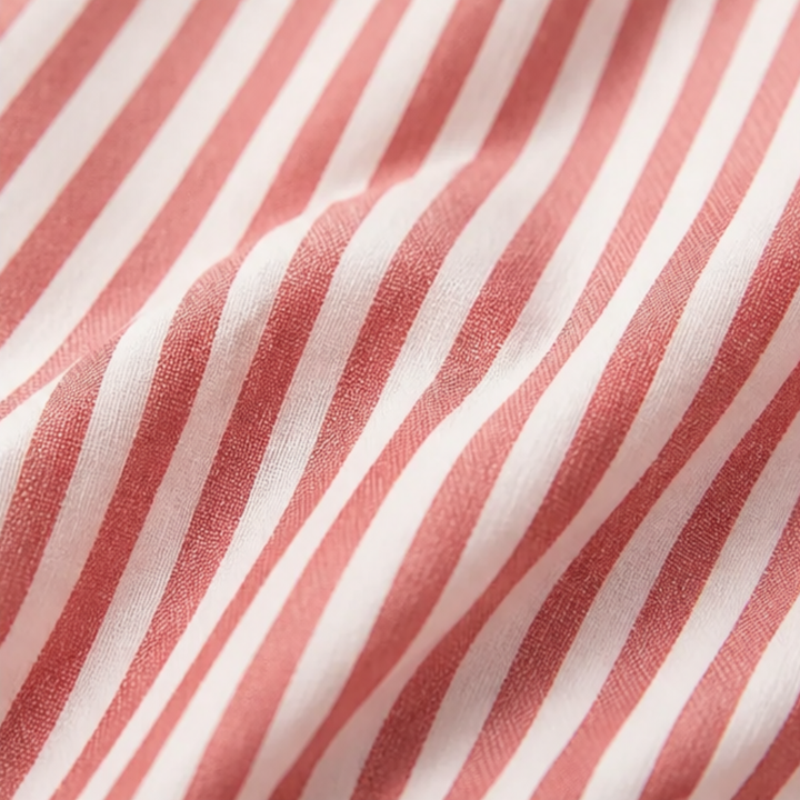 Solène™ Striped Sailor Collar Blouse with Puff Sleeves