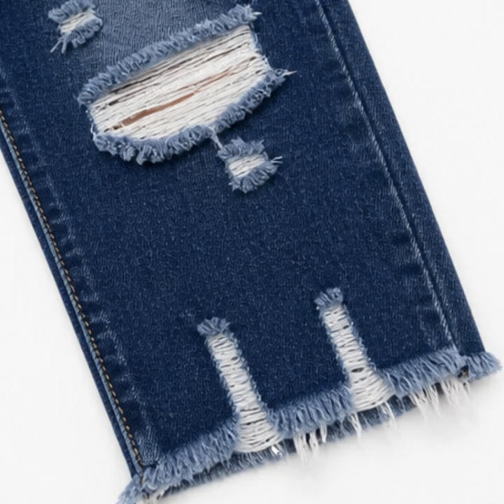 Delina™ – Soft Cotton Frayed-Hem Capri Jeans