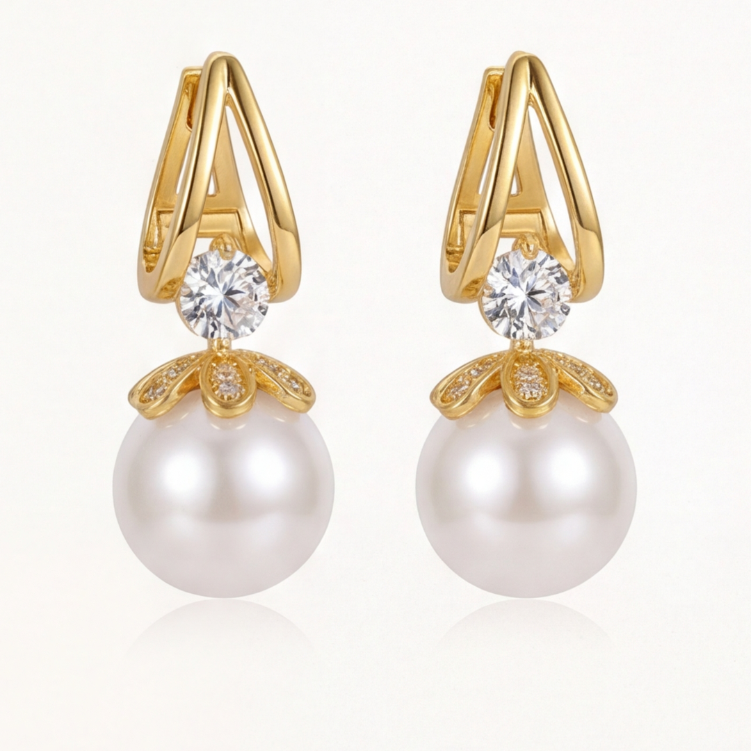 Florenza™ Sparkling Pearl Drop Earrings