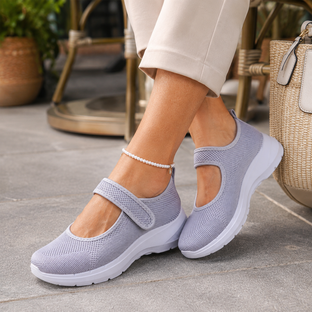 Elevana – Mesh Mary Jane Adjustable Strap Walking Shoe