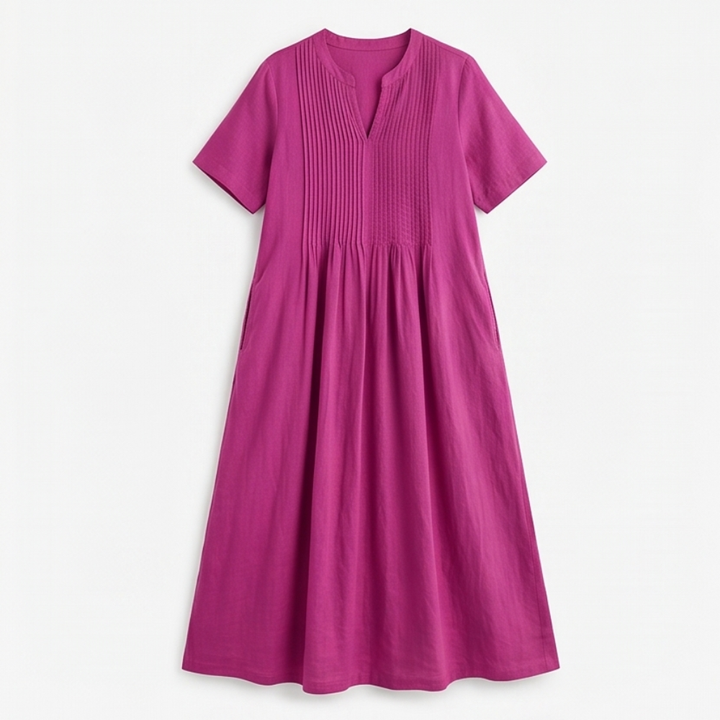 Wren™ – Pin-Tuck Maxi Dress with Pockets