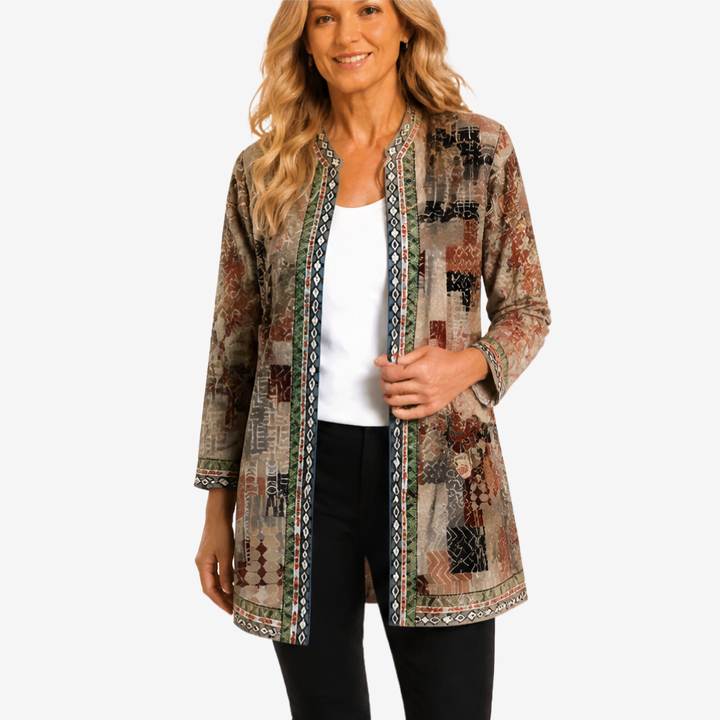Patrice™ – Art-Print Open Jacket for Effortless Style