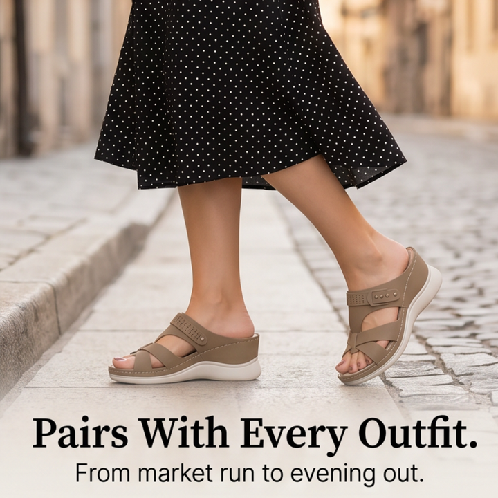 CloudLift™ – Orthopedic Wedge Sandals for All-Day Comfort