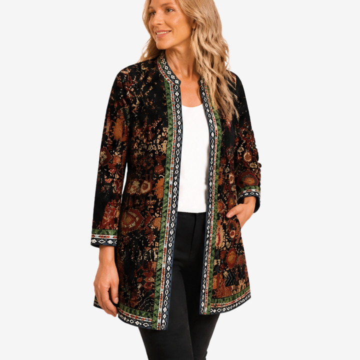 Patrice™ – Art-Print Open Jacket for Effortless Style