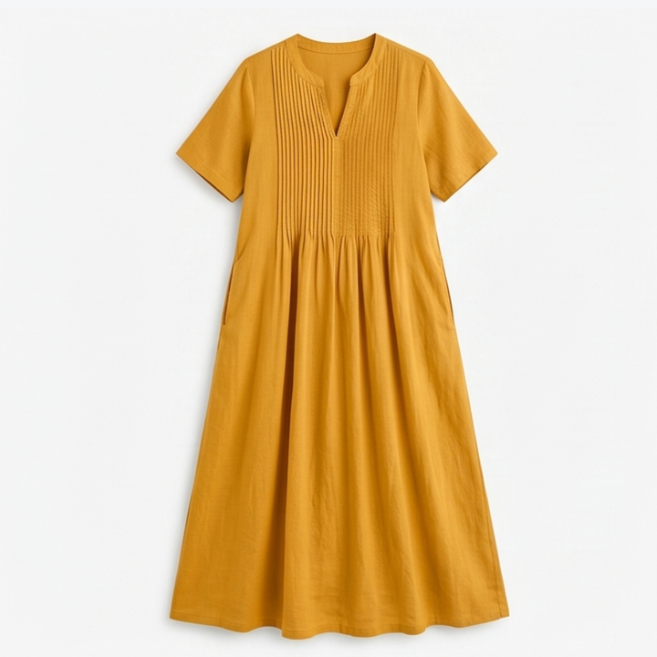 Wren™ – Pin-Tuck Maxi Dress with Pockets