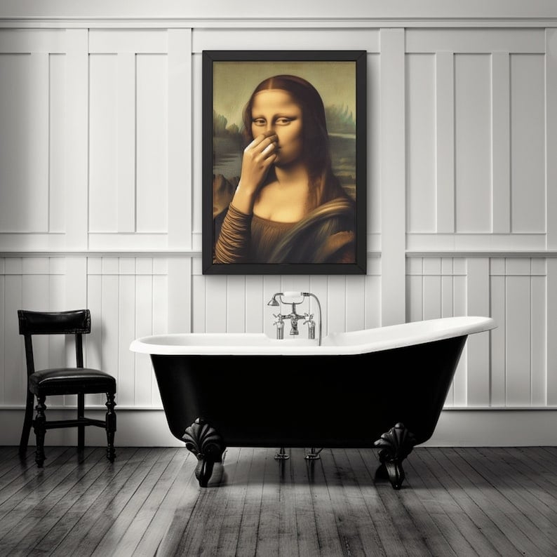 Stinkona™ – Mona Lisa Toilet Humor Print