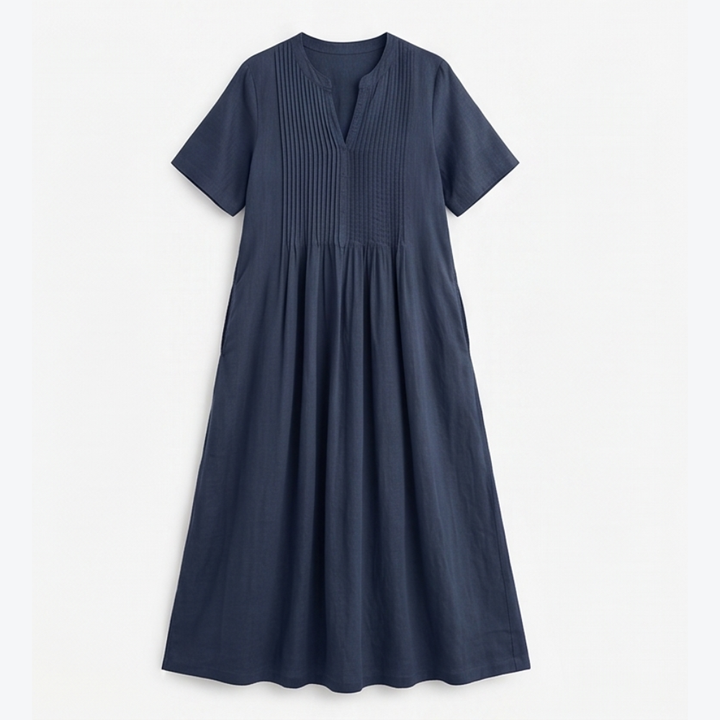 Wren™ – Pin-Tuck Maxi Dress with Pockets