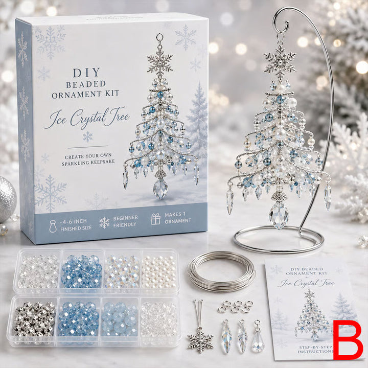 Winterbead – Layered Pearl And Crystal Snowflake Ornament Kit