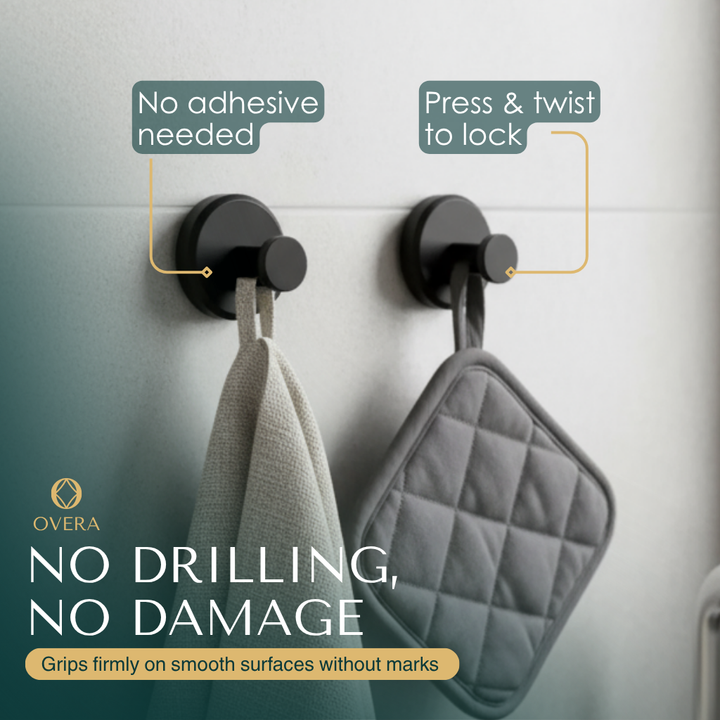 Overa™ - 2 Luxurious Twist-Lock Suction Hooks (50% Off)