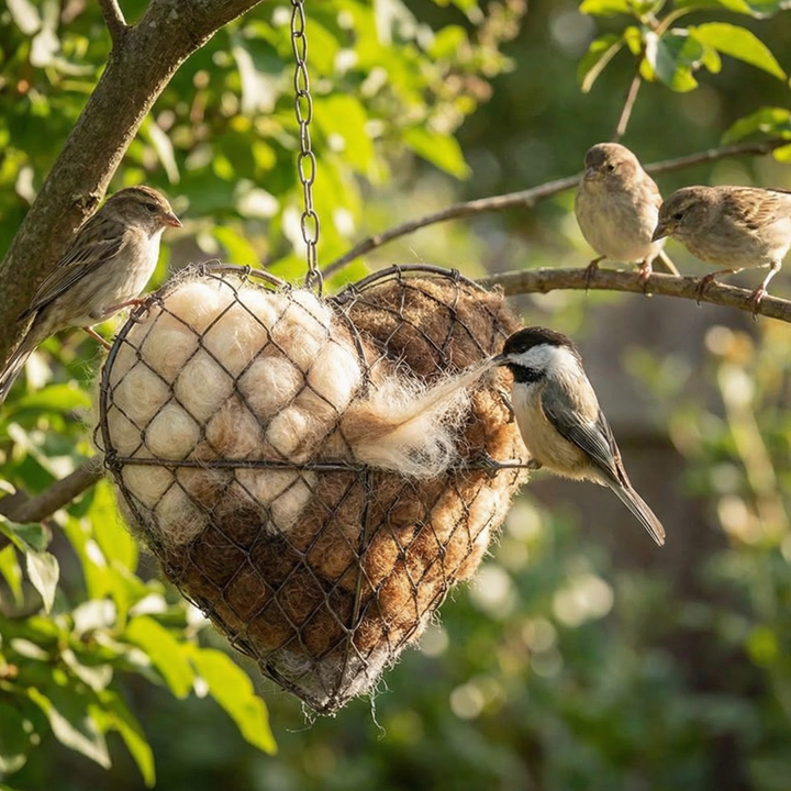 Nestara™ – Heart Shaped Bird Nesting Material Holder