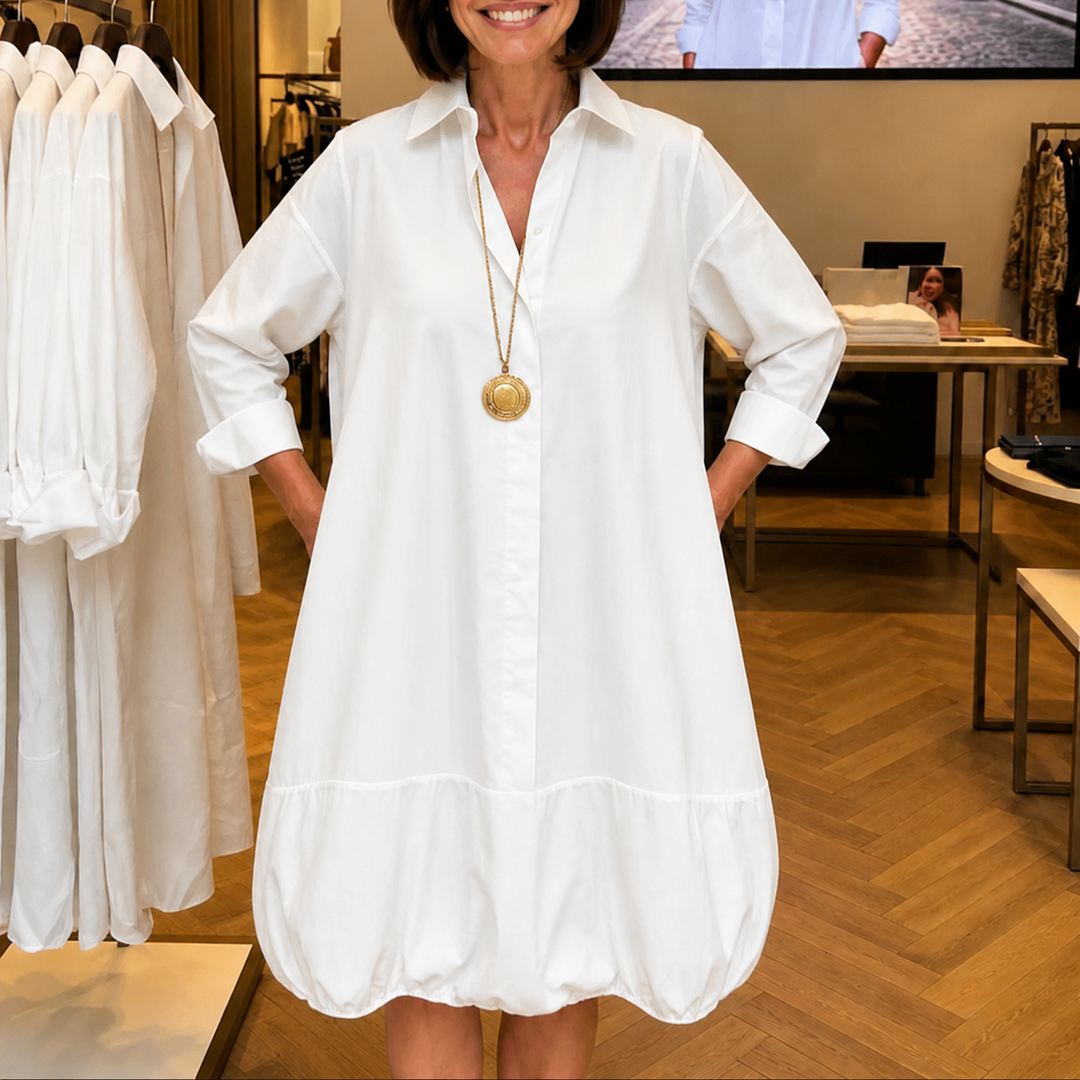 Wearbella – Button-Front Relaxed Shirt Dress