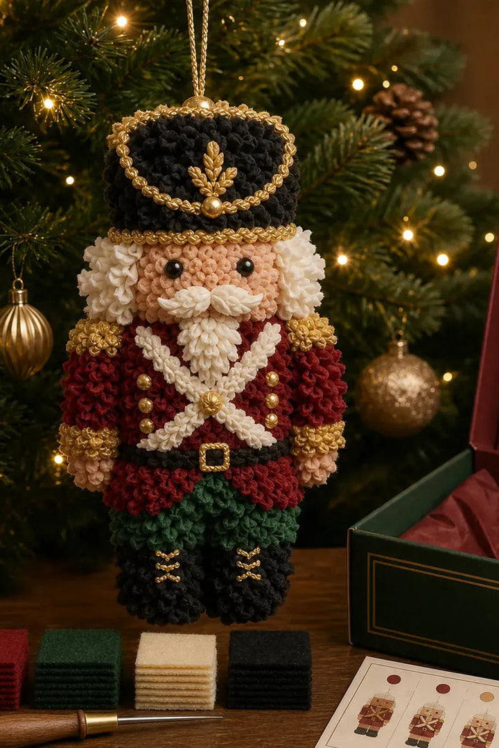 Tuftly – Fabric-Poke Snowman Christmas Ornament Kit