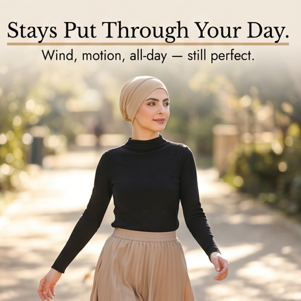 Solenna™ – Soft Stretch Turban Cap