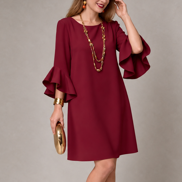 Hilaria – Women's Statement Bell Sleeve Mini Dress