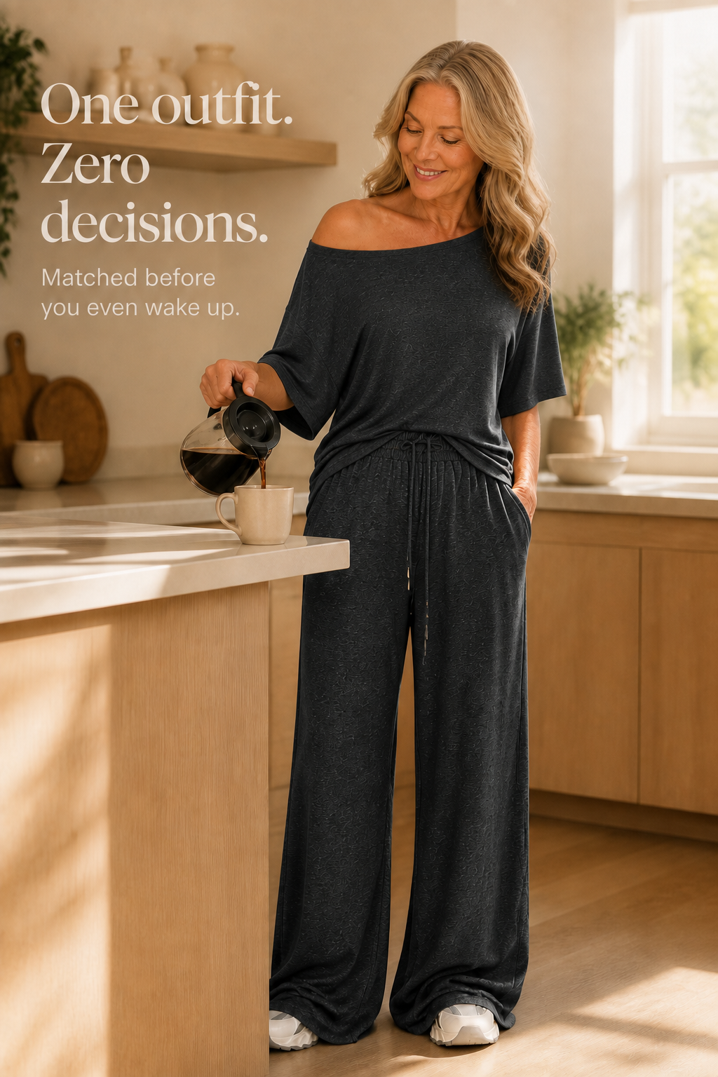 Wearbella – Off-Shoulder Wide-Leg Two-Piece Set