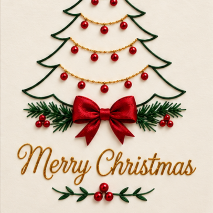Stitchmas – Printed Pattern Christmas Embroidery Card Kit